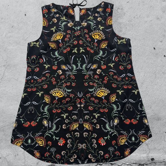 CABI Women’s Black Legend Folklore Print Sleeveless Top Size Medium Style #3621 - Picture 3 of 8